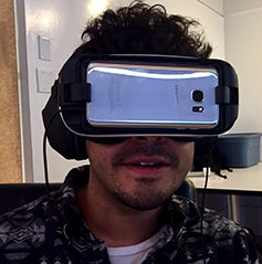 a person using a phone as a VR headset