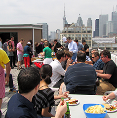 company rooftop lunch BBQ