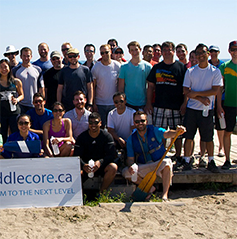 Uncharted group photo participating in summer party - right side of image