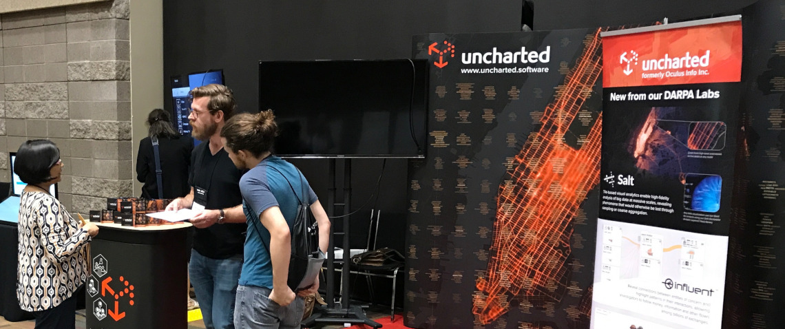 Uncharted's booth at a conference
